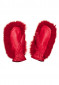 náhled Dámské rukavice Goldbergh Hando Mittens Fox Fur Ruby Red